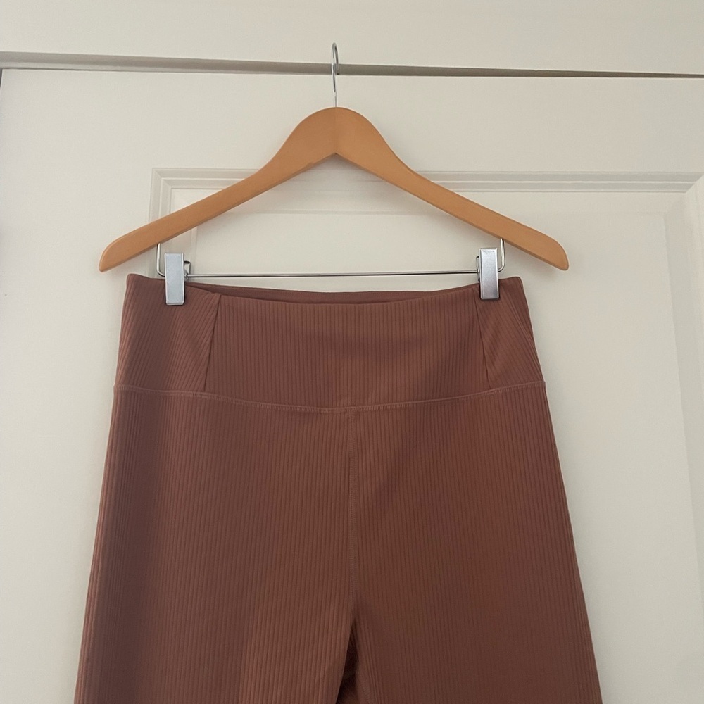 Girlfriend Collection Compressive Ribbed High Rise Leggings Rye 28.5" - Picture 6 of 9